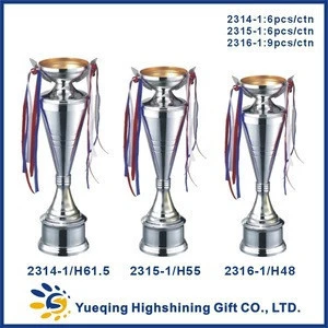 Wholesale metal trophy base ping-pong silver trophy award memento golden souvenir 2314-1 metal trophy China