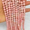 Wholesale Natural Smooth  Gemstone Pink Opal Stone Loose Beads For Jewelry Making