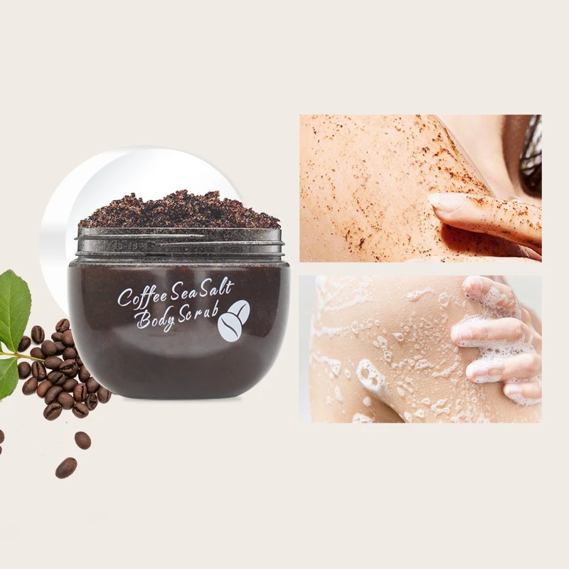 Wholesale Oem Exfoliating Body Scrub Natural Coffee Organic Face Private Label Whitening Cellulite Spa Sea Salt Scrub