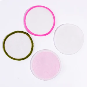 Wholesale Organic Round private label reusable makeup remover pads bamboo pads makeup remover makeup cotton pads
