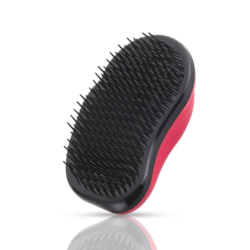 Wholesale plastic nylon tooth red custom detangling long hair brush for women