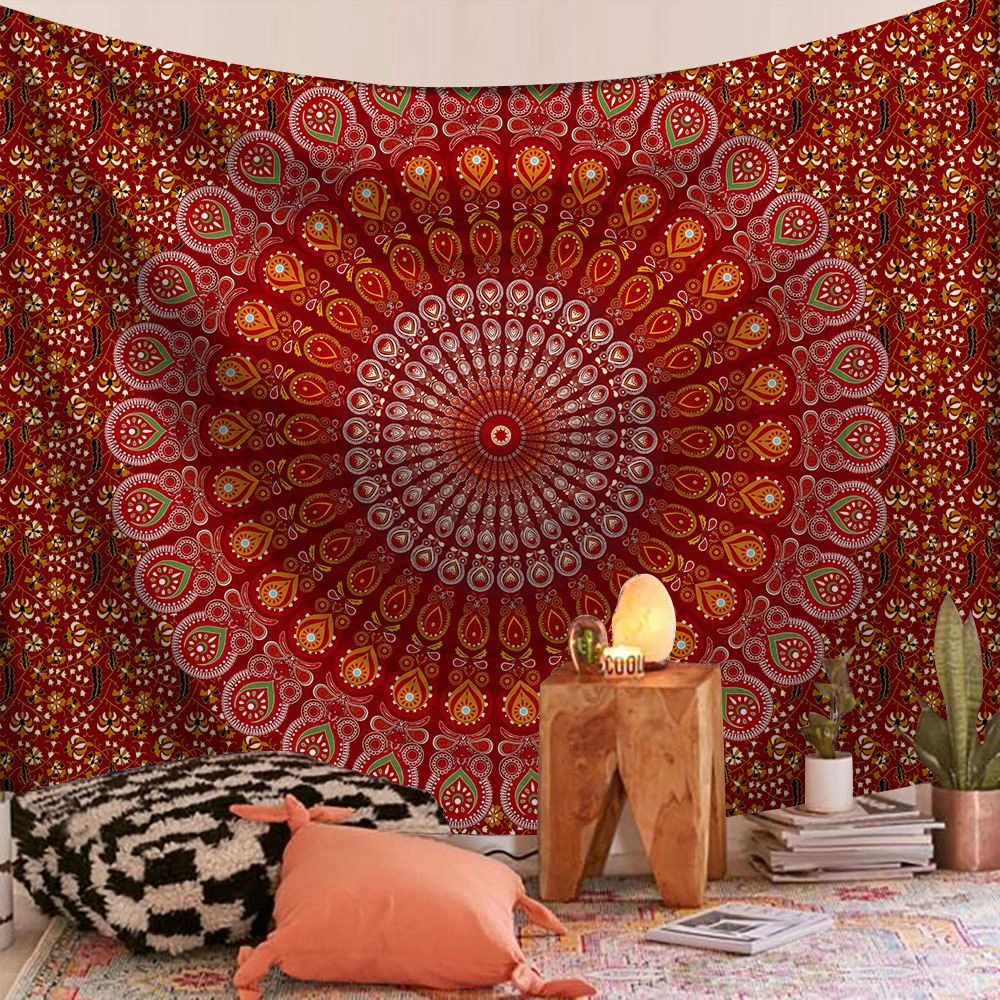 Wholesale 100% polyester mandala Indian tapestry wall hangings with cheap price