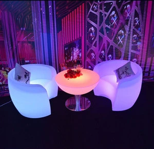 Wholesale popular indoor bar sofa furniture set RGB club led lounge