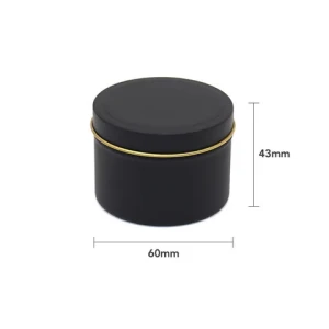 Wholesale Small Round Metal Candles Gift Tin Boxes Manufacturer Empty Candle Jar with Lid Tea Container 3oz 4oz Candle Tins Can