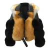 wholesale Women Leather bomber jackets real fox fur jacket