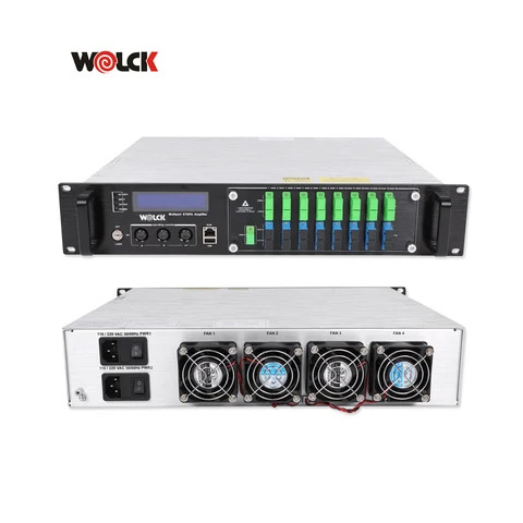 Wolck EDFA with WDM Combiner 4 8 16 32 64 Port Puert 19-23 dBm 1550nm Optical Amplifier EYDFA