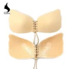 Women InvisibleWire Free Adhesive Strapless Self Bra Bandage Backless Solid Bra Stick Gel Silicone Push Up Bra