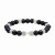 Import Women Men Gold Silver Plated Dumbbell Charms Pumice Stones Stretched Beaded Bracelets from China