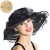 Import Womens Summer Packable Organza Dress Church Hat with Bowknot from China