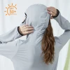 Womens UPF 50+ Sun Protection Rash Guard Hoodie Long Sleeve Performance T-Shirt Athletic Top with Thumb Holes