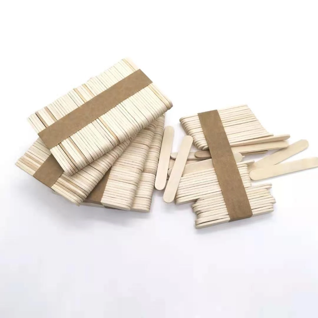 wood biodegradable custom logo wooden  ice cream stick