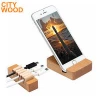 Wooden cable clip with phone holder, Cable Clips Organizer, charging wire clip