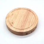 Wooden cheese board with cheese knife set