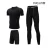 Import Workout clothes mens three-piece quick-drying T-shirt tights running sports suit basketball training wear gym from China