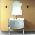 Import WTS-1466 Vintage Bathroom Design Luxury wood Bathroom Furniture in white from China