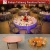 Import YC-T07-20 High Quality wedding banquet 6ft round PVC folding hotel tables from China