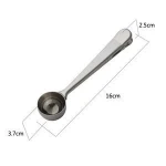 YiJia 2 in 1 stainless steel metal coffee powder bag sealing clips with spoon
