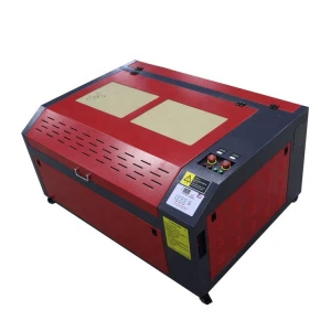 Yongli laser tube mini laser machine 400*400*300mm working size 50 60watt co2 cutting machine with Ruida  control system for mdf