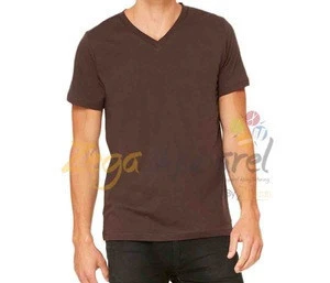 Zega Apparel Hot Sale Stock Mens Fashion V-Neck T-Shirt 100% Cotton