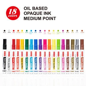 ZEYAR 18 color paint marker pen of medium point Tip oil based paint pen