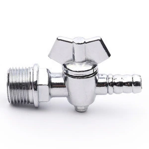 Zinc-alloy body chrome plated gas and air cock  1/4 inch x PT 1/2