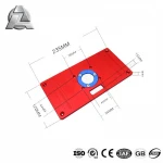 ZJD-BT092 Aluminum Router Table Insert Plate Red Universal Trimming Machine Flip Board for Woodworking Benches Router Table Plat