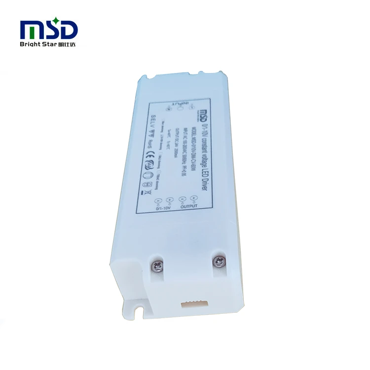 0-10V 60W pwm dimmable dimming led driver led light ac to dc transformer 12v 24v switching power supply indoor strip factory
