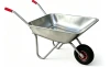 WB5204 Fully Galvanized Wheelbarrow with 80kg Load Capacity Durable Garden Wheelbarrow