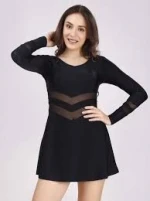 Black Patter Swimdress Wholesale
