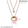 00220 Most Popular jewelry necklace, Rose gold necklace jewelry, China made jewellery pendant necklaces