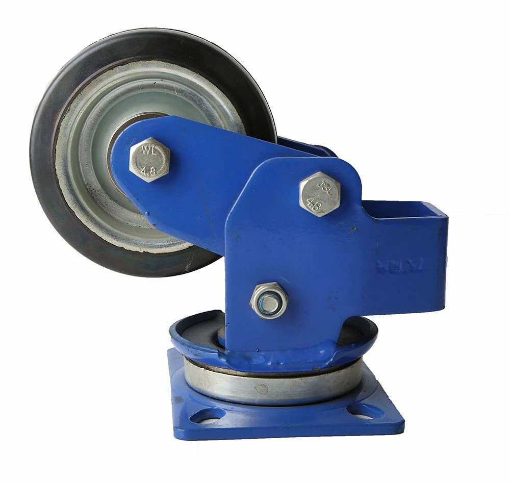 PU heavy duty stainless steel shock absorber caster wheels with brake
