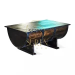 Wooden Center Table Restaurant