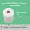 20 GSM F6 PP Meltblown Nonwovens Air Filter Media