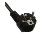 EURO POWER CORD,RIGHT ANGLE 16A 3-WIRE CEE 7/7 SCHUKO PLUG GERMANY VDE CE AC POWER SUPPLY CORD