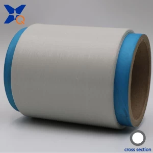 white metal oxide conductive dyeable polyester/nylon filaments 20D/3F inner ring/sandwich type for ESD-XTAA340