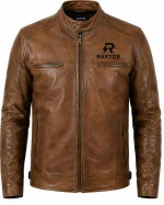 Men's Custom Brown Genuine Leather Jacket | Motorcycle & Biker Jacket