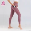 China Private Label Mesh Insert Women Yoga Pants With Side Pocket
