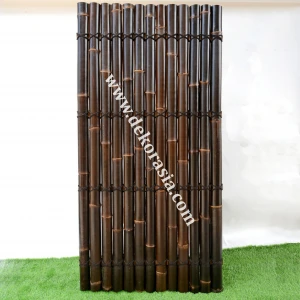 Bamboo Fencing, Bamboo Panels, Bamboo Screen A sturdy black bamboo garden fence and patio balcony into a cozy and exotic paradis