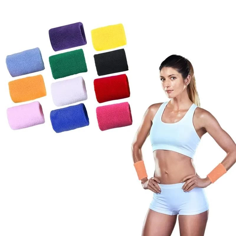 Buy Customized Logo Cotton Sweat Bands Sport Fitness Absorbent Sweat