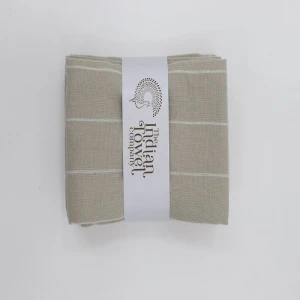 The Indian Towel Company - Hand Towel 100% Cotton - Pack of 4 - Sierra Taupe