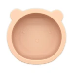 Food Grade Silicone Baby Feeding Bowl with Strong Suction Base Non-Toxic Infant Toddler Training Dish Cartoon Shape Wea
