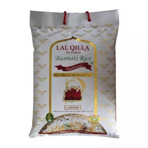 Lal Qilla Traditional 5kg Pack Basmati Rice White Color Long Grain India Basmati Rice Dashmesh Factory