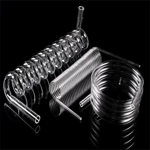 Spiral Quartz Tube Coiled Quartz Glass Pipe For Optical Instruments Lab Heat Resistant Quartz Tube Glass Cylinder