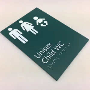 Customized metal signage acrylic toilet ADA braille signage board design for information