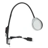 10X dimmable flexible long arm desk clamp type magnifier lamp for nail beauty salon