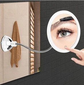 10X LED Light Makeup Mirror Lamp Magnifier 360 Degree Rotation Vanity Mirror with Lights Bathroom Mirrors Cosmetic Suction Cup