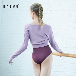 119146006 Long Sleeve Pull On Dancewear Ballet Sweater Crop Dance Tops
