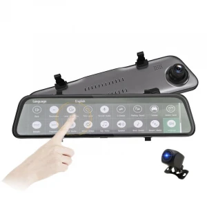 12 inch touch screen 2K mirror dash cam front 1440 rear 1080P rear view mirror camera