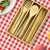 Import 12-Piece Reusable Bamboo Flatware Set with Portable Storage Case from China