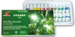 12colors acrylic paint sets for children with aluminum tube